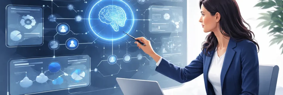 Visualisierung der strategischen Nutzung von KI für Analyse, Planung und fundierte Entscheidungen im Online-Business